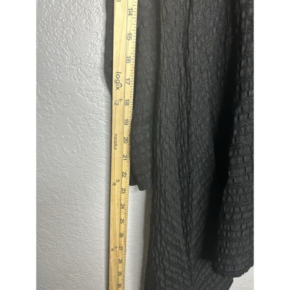 Dress To Kill Women’s One Size Black Tunic Top 3/4 Sleeve 100% Cotton Textured - Picture 5 of 9